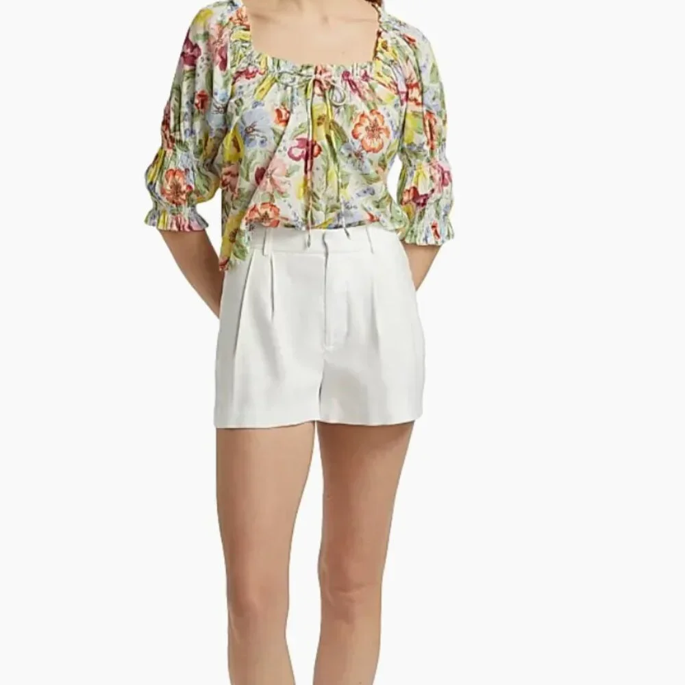 Doen Inez Floral Cotton Top - Sz L NWT - Picture 2 of 7